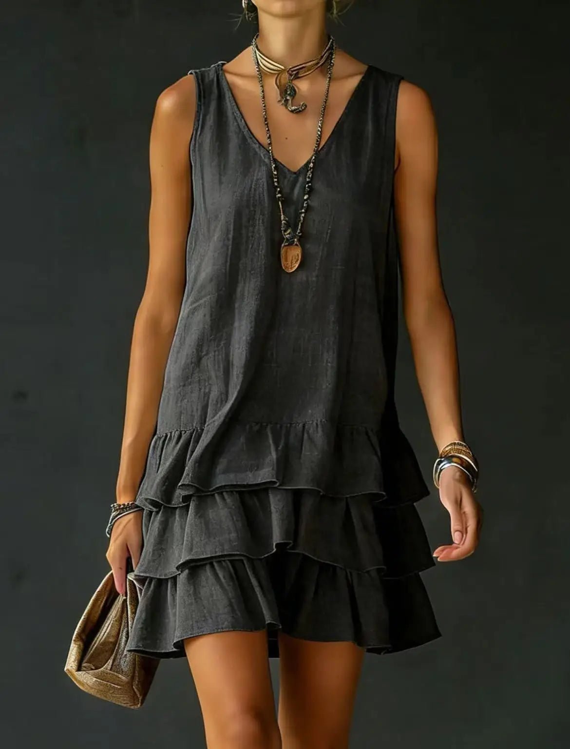 Women's Mini Vacation Dress - Black