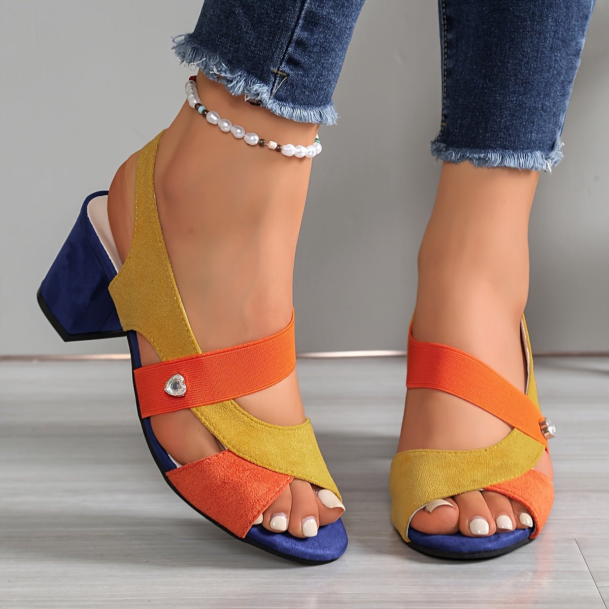 Women's Strappy Block Heel Sandals