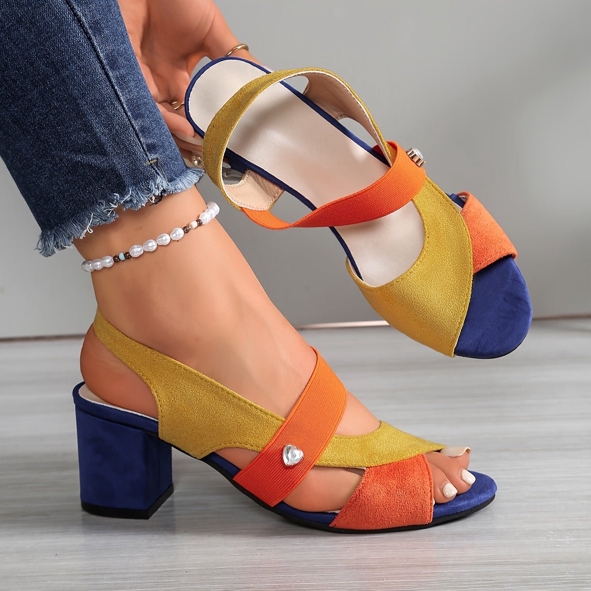Women's Strappy Block Heel Sandals