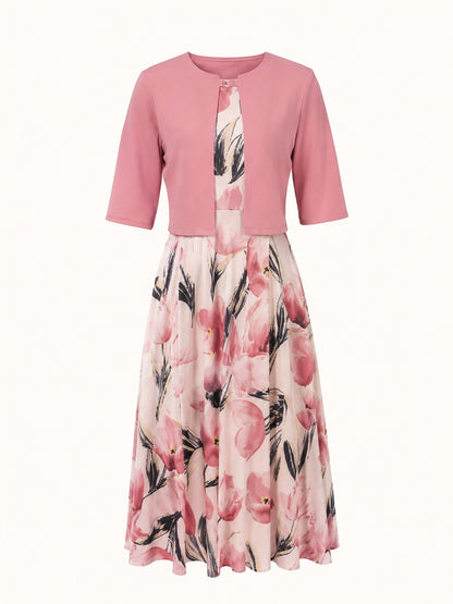 Floral Maxi Dress Two Piece Set