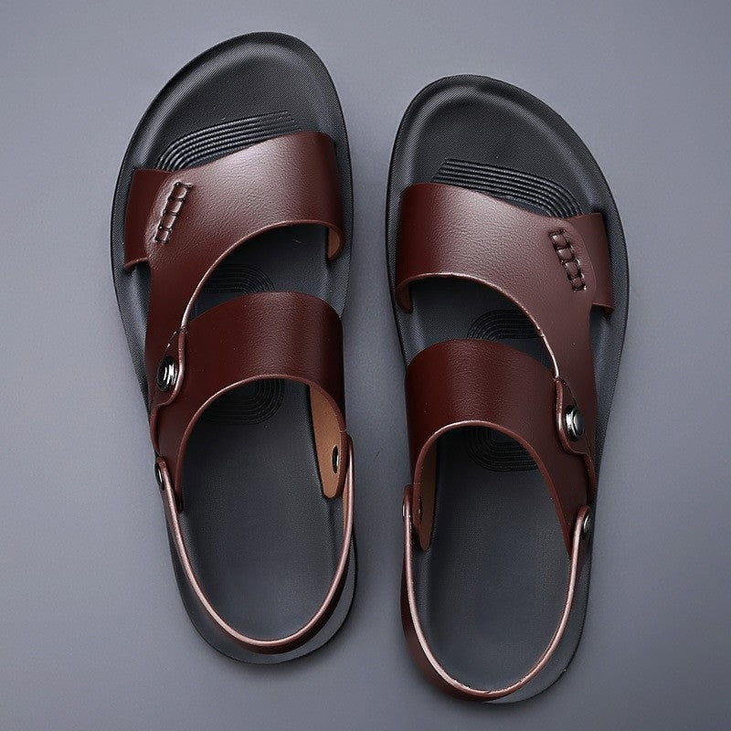 Summer Beach Sandals - Brown
