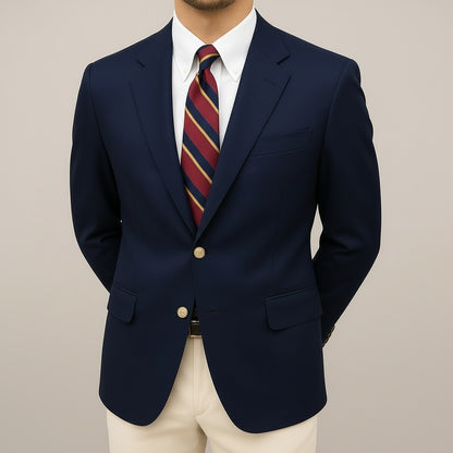Slim Fit Blazer - Navy Blue
