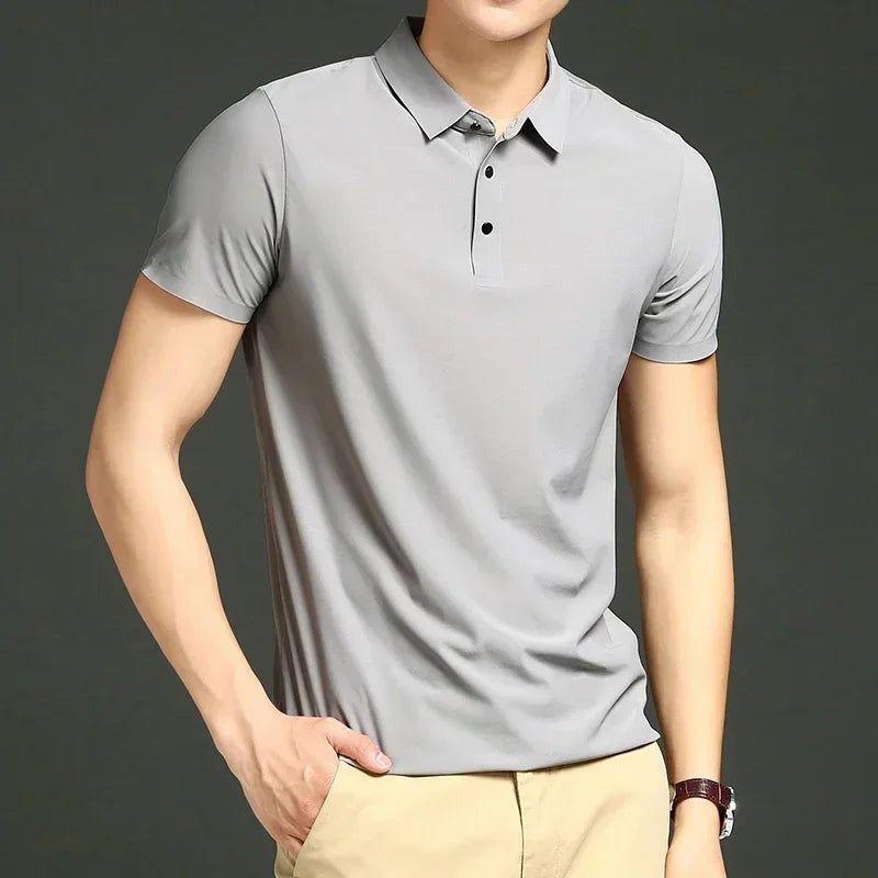 Short Sleeve Polo Shirt - Gray