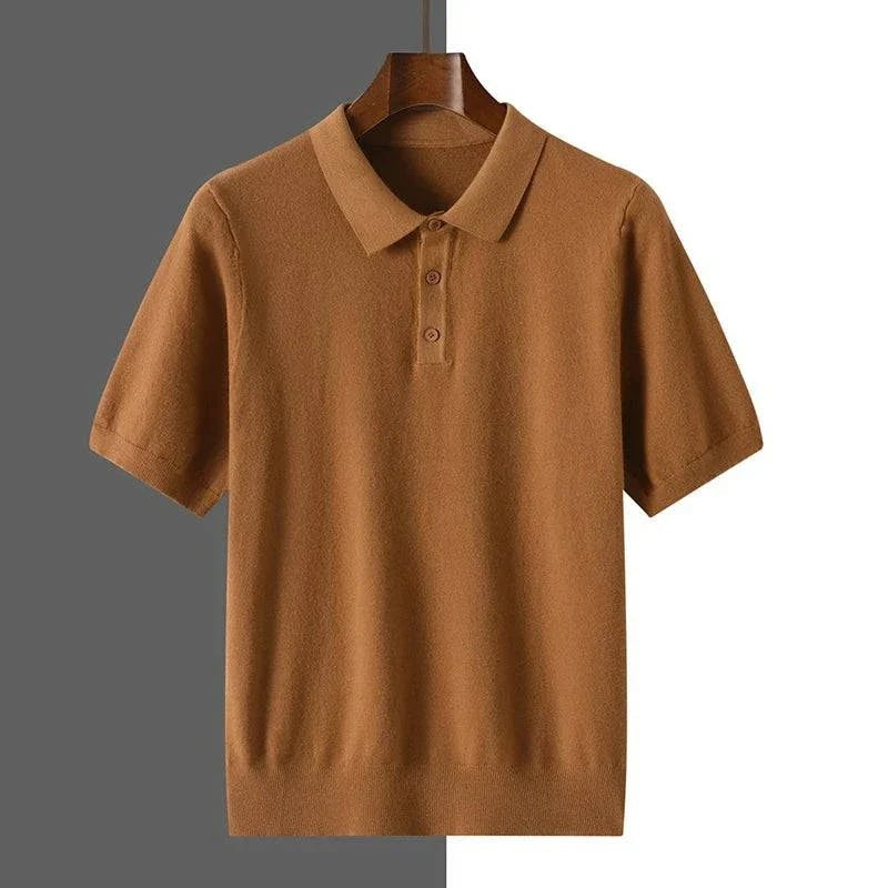Short Sleeve Polo Shirt - Brown