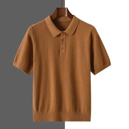 Short Sleeve Polo Shirt - Brown