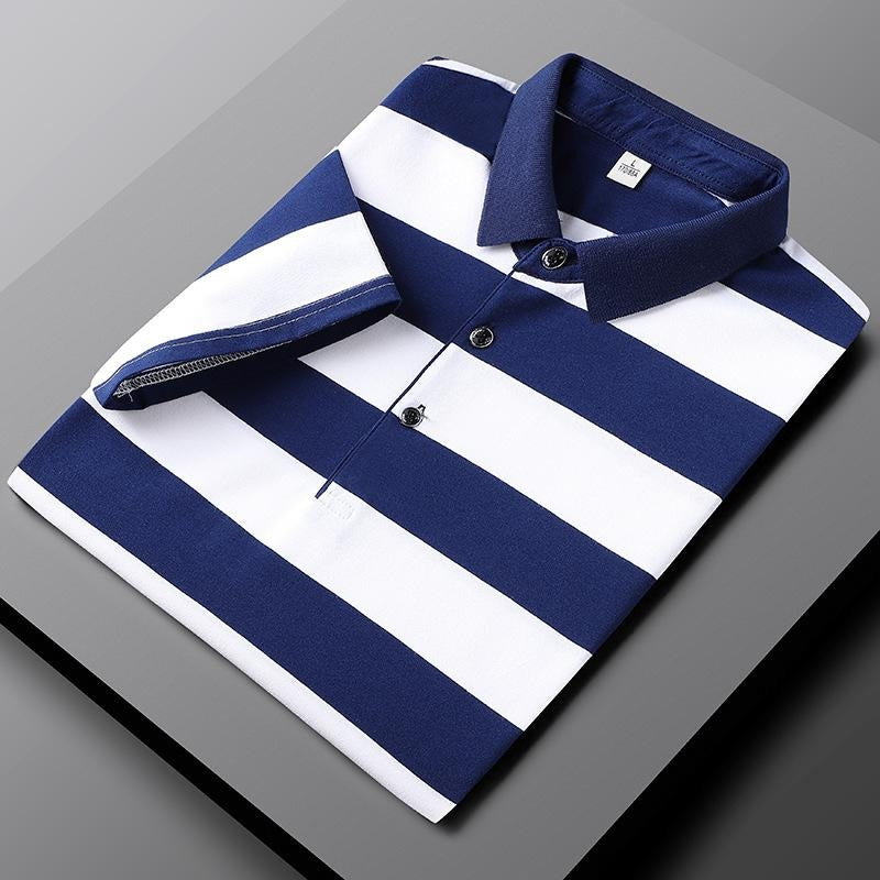 Striped Polo Shirt - White