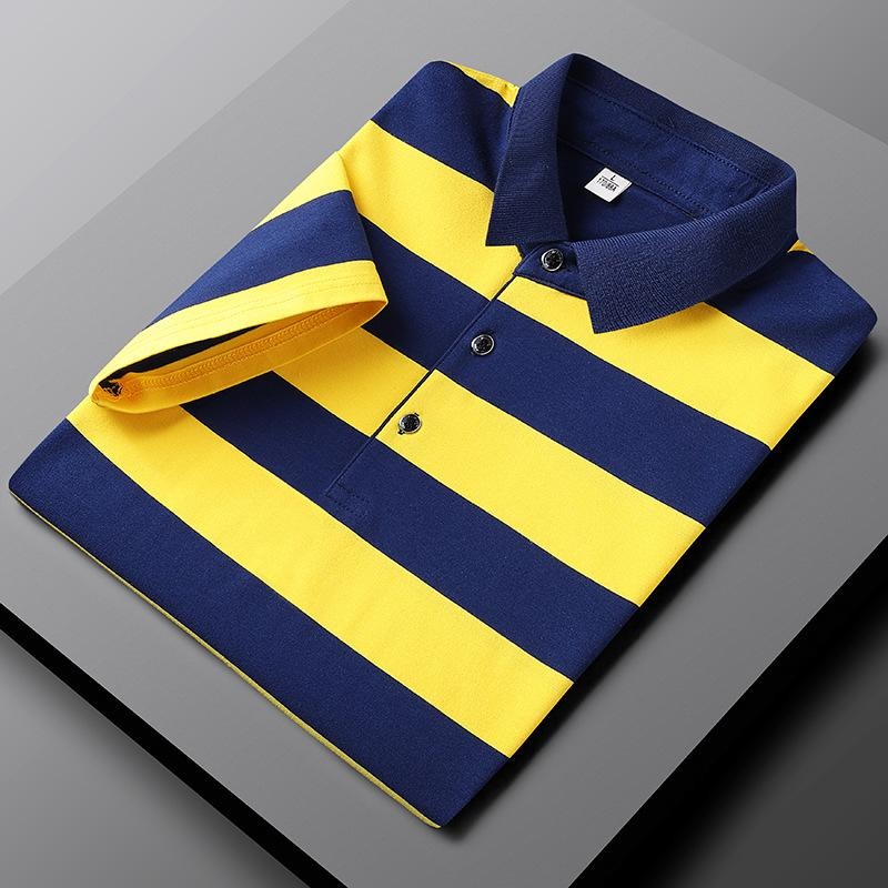 Striped Polo Shirt - Yellow