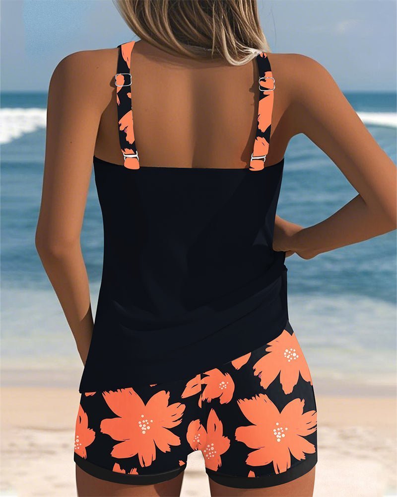 Women's Floral Tankini Set