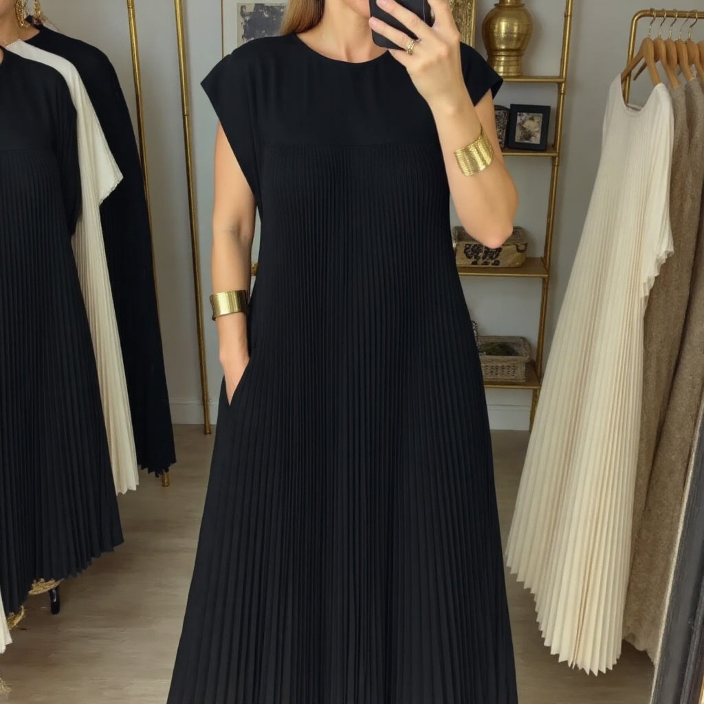 Pleated Maxi Dress