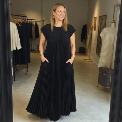 Pleated Maxi Dress