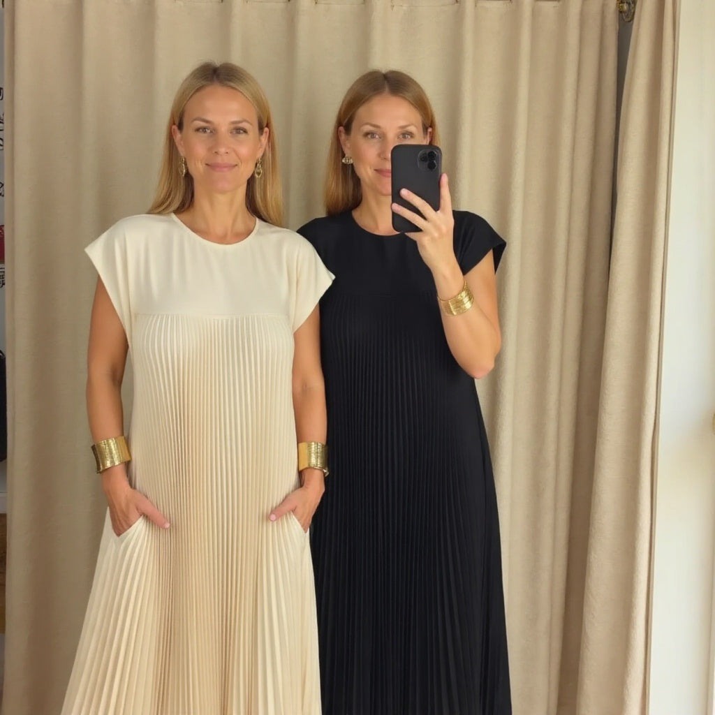 Pleated Maxi Dress