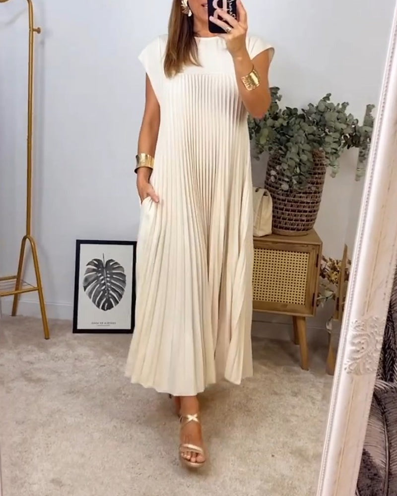 Pleated Maxi Dress