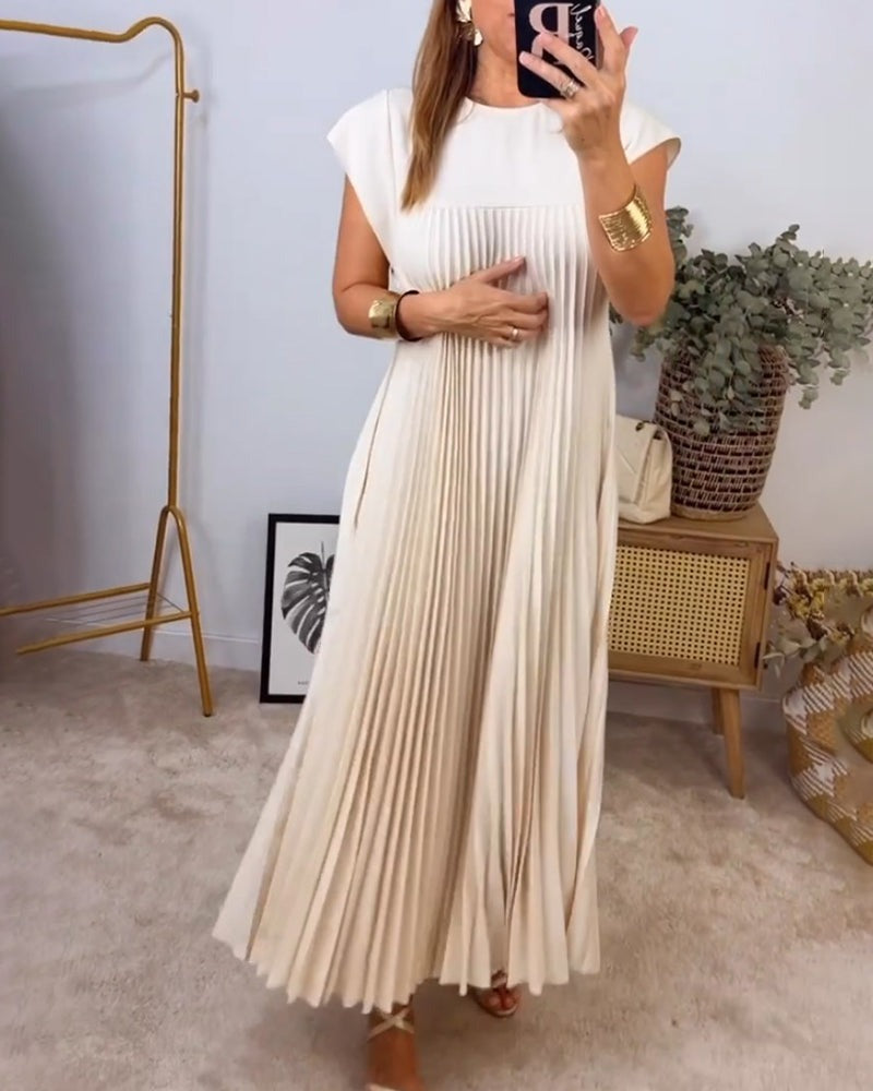 Pleated Maxi Dress