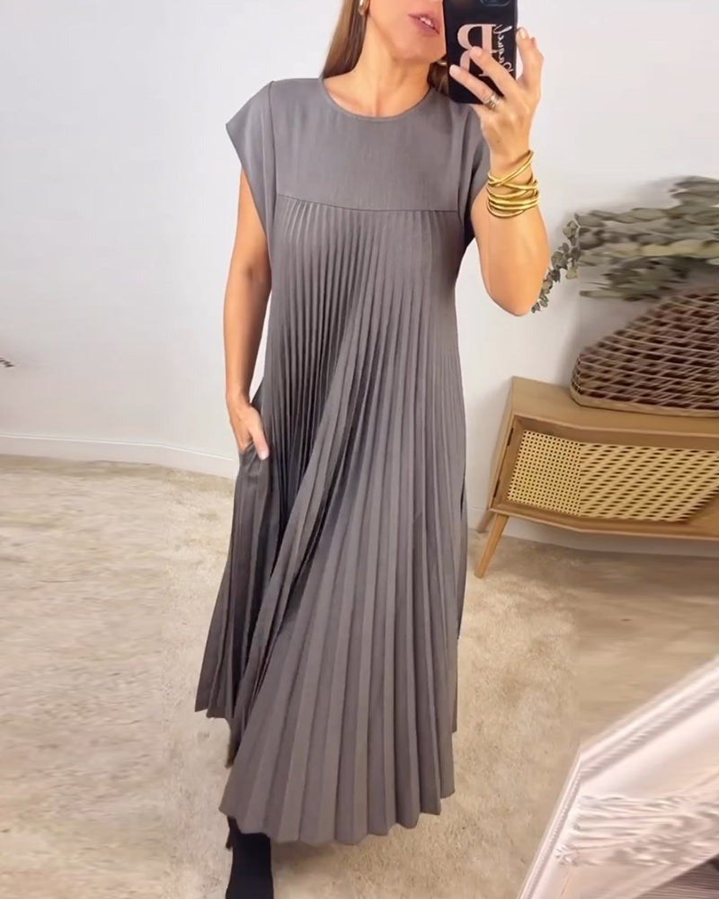 Pleated Maxi Dress
