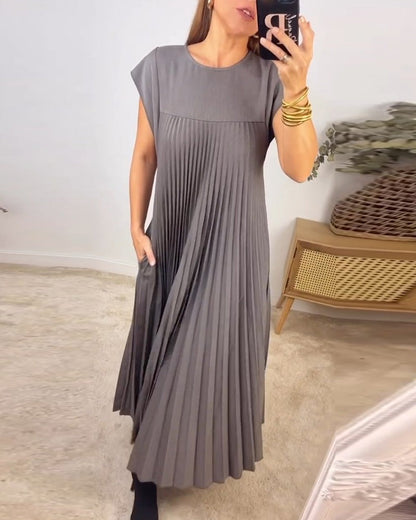 Pleated Maxi Dress
