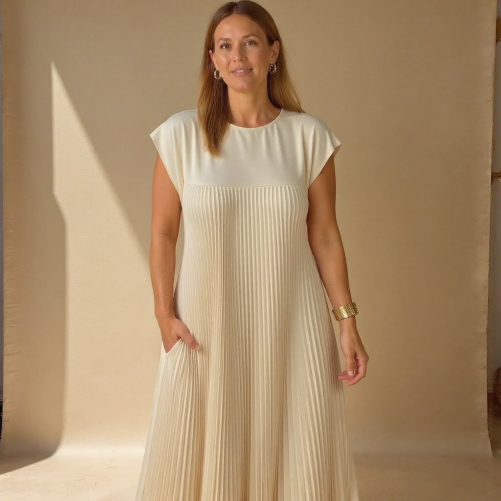Pleated Maxi Dress