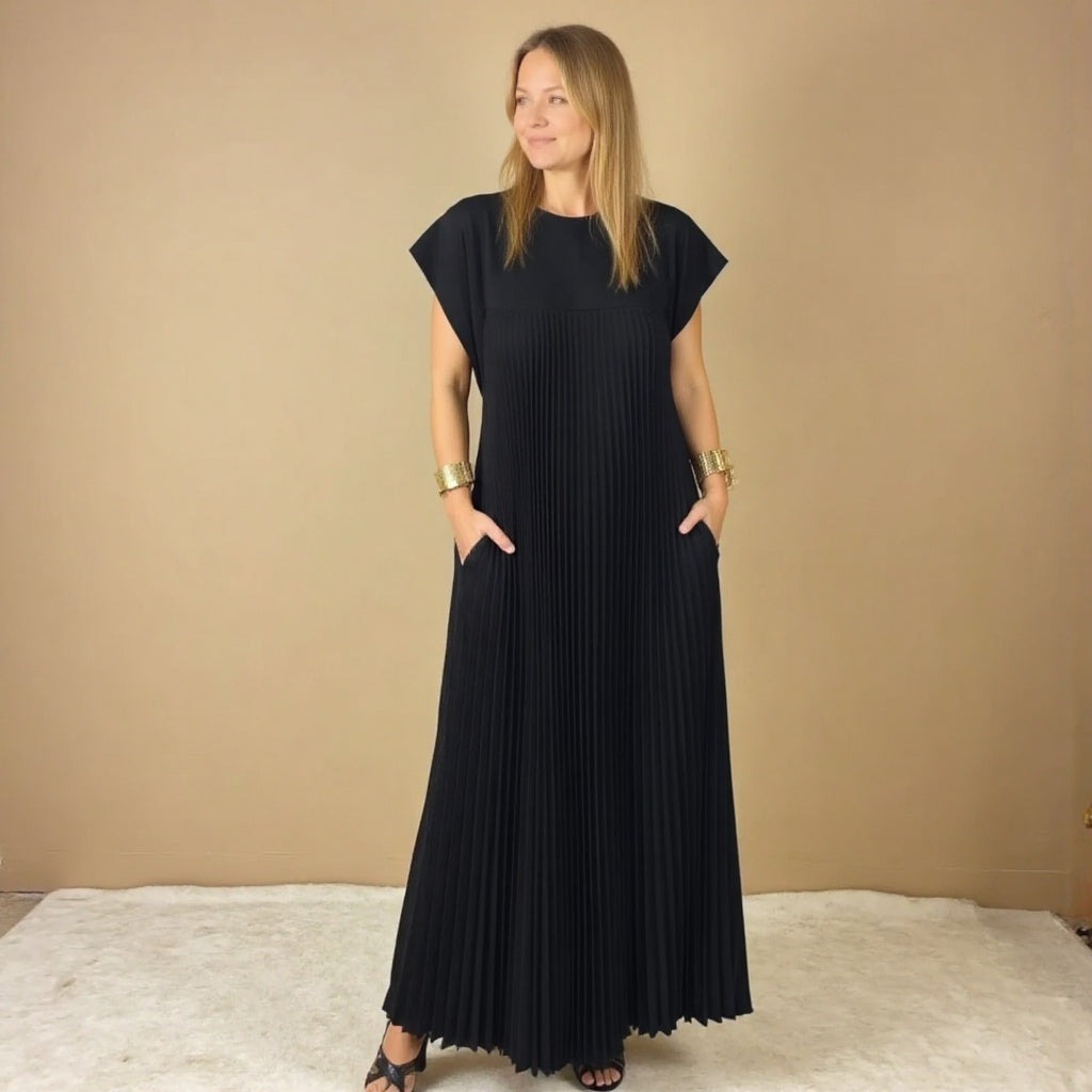 Pleated Maxi Dress