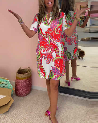 Vacation Mini Dress - Red