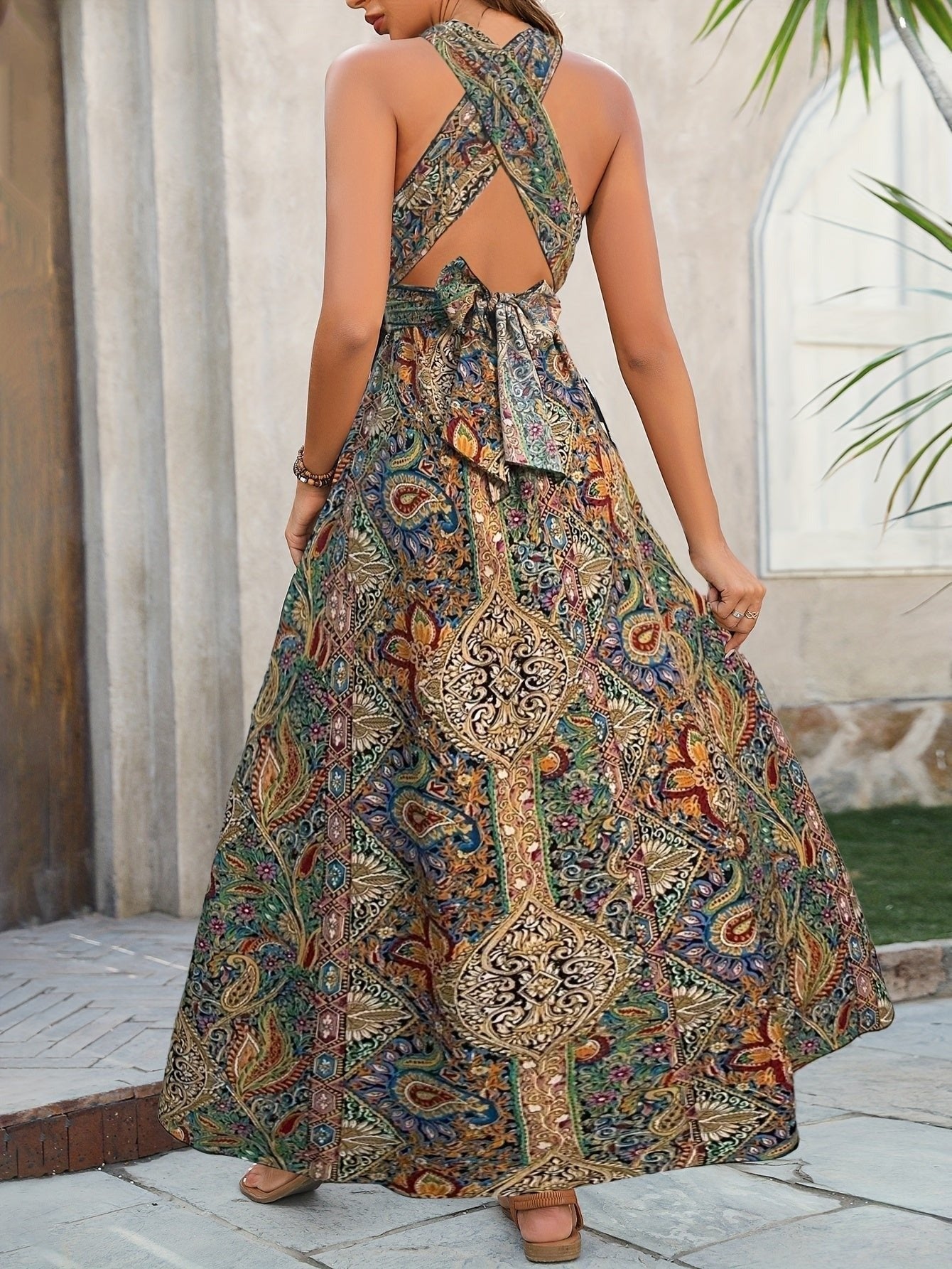 Women's Paisley Maxi Dress