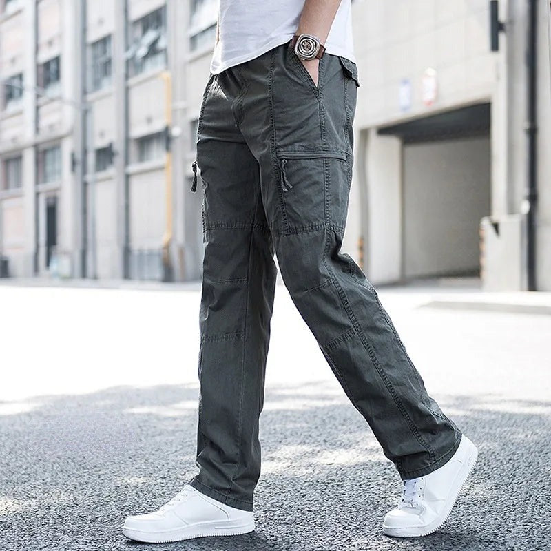 Relaxed Fit Cargo Pants - Army Gray (New)