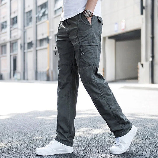 Relaxed Fit Cargo Pants - Army Gray (New)