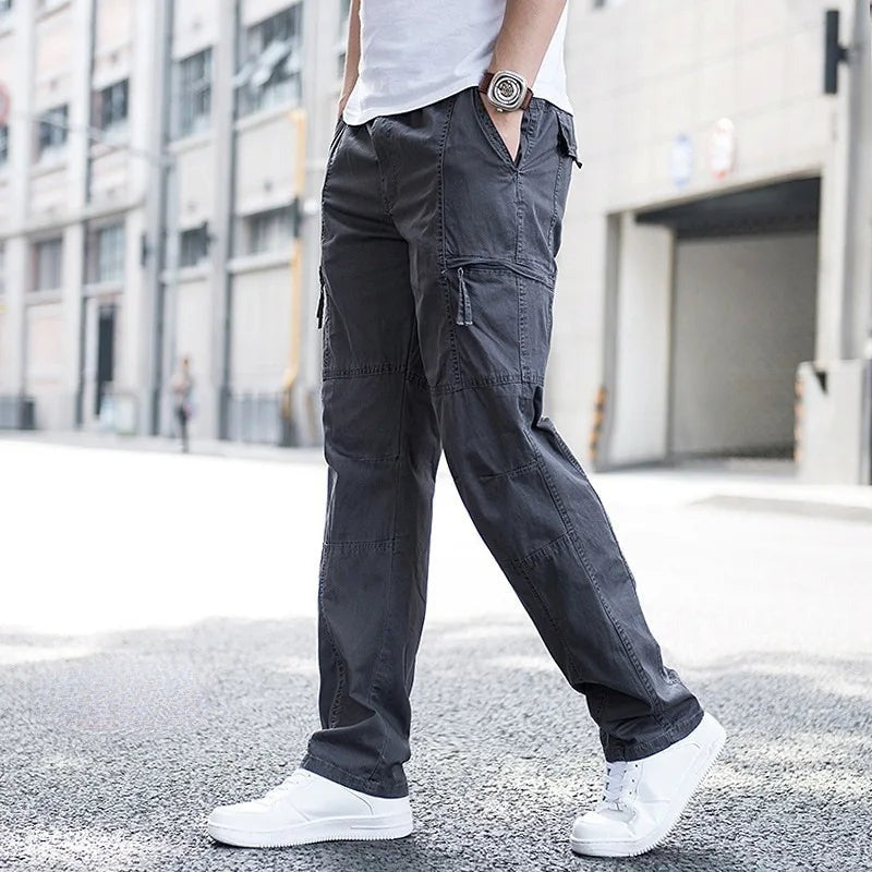 Relaxed Fit Cargo Pants - Navy