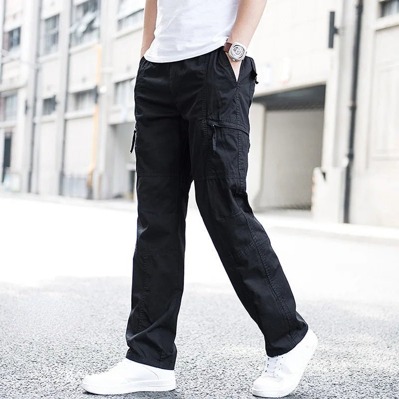 Relaxed Fit Cargo Pants - Black