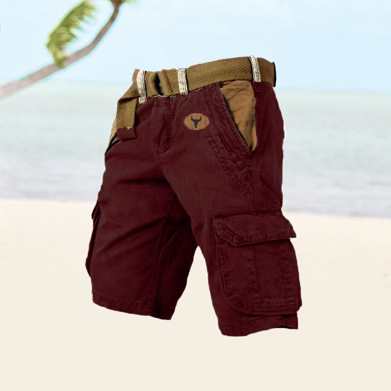 Men's Cargo Shorts - Red