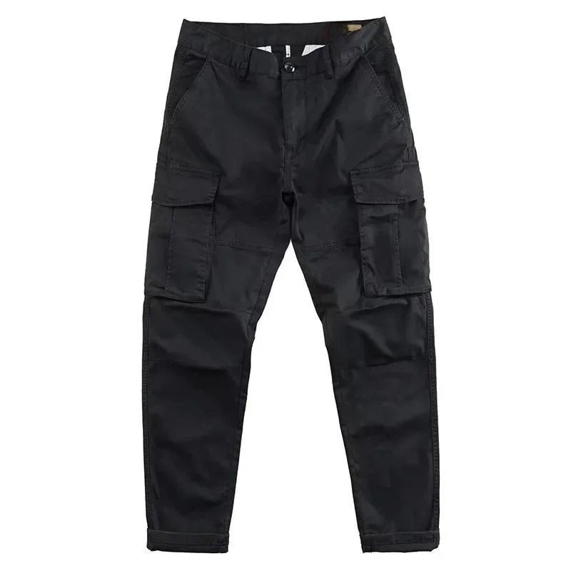 Men's Cotton Twill Cargo Pants - Black