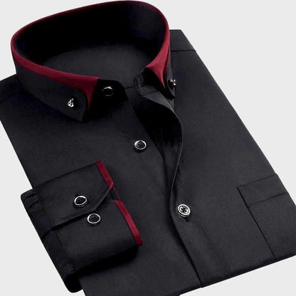 Slim Fit Dress Shirt - Black