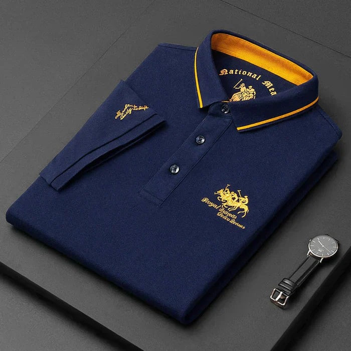 Short Sleeve Golf Polo Shirt - Navy Blue