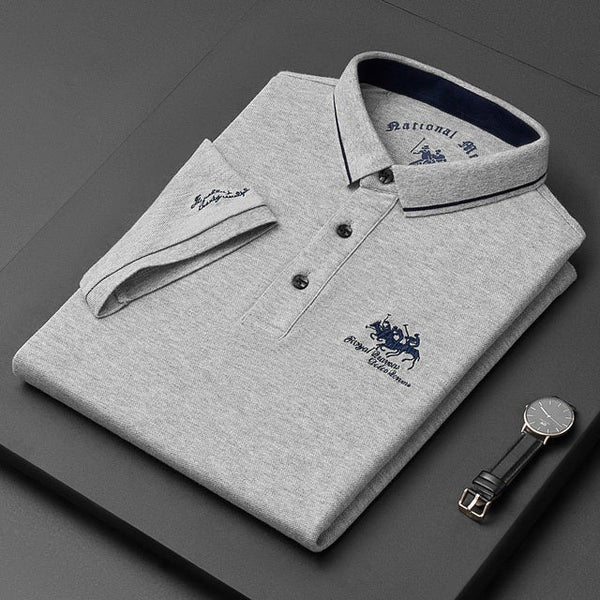 Short Sleeve Golf Polo Shirt - Gray