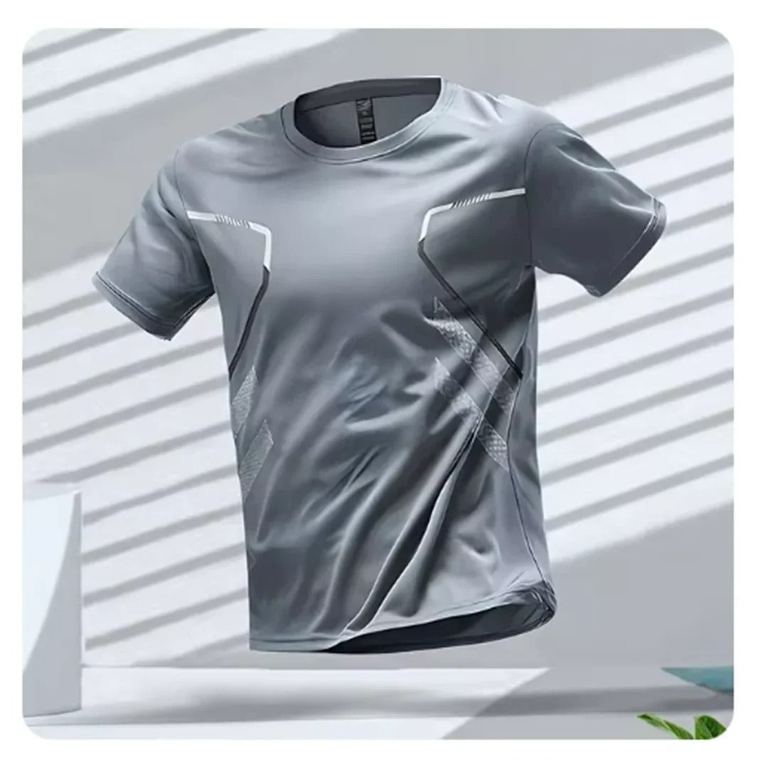 Athletic Workout T Shirt - Gray