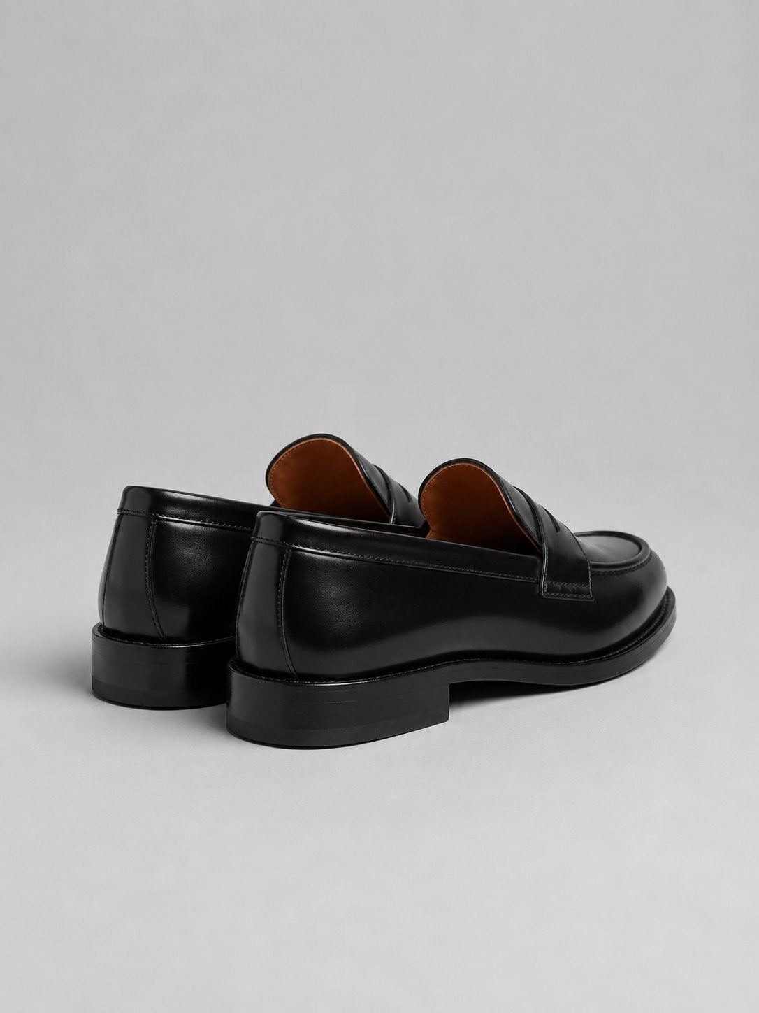 Men's Polished Leather Penny Loafers