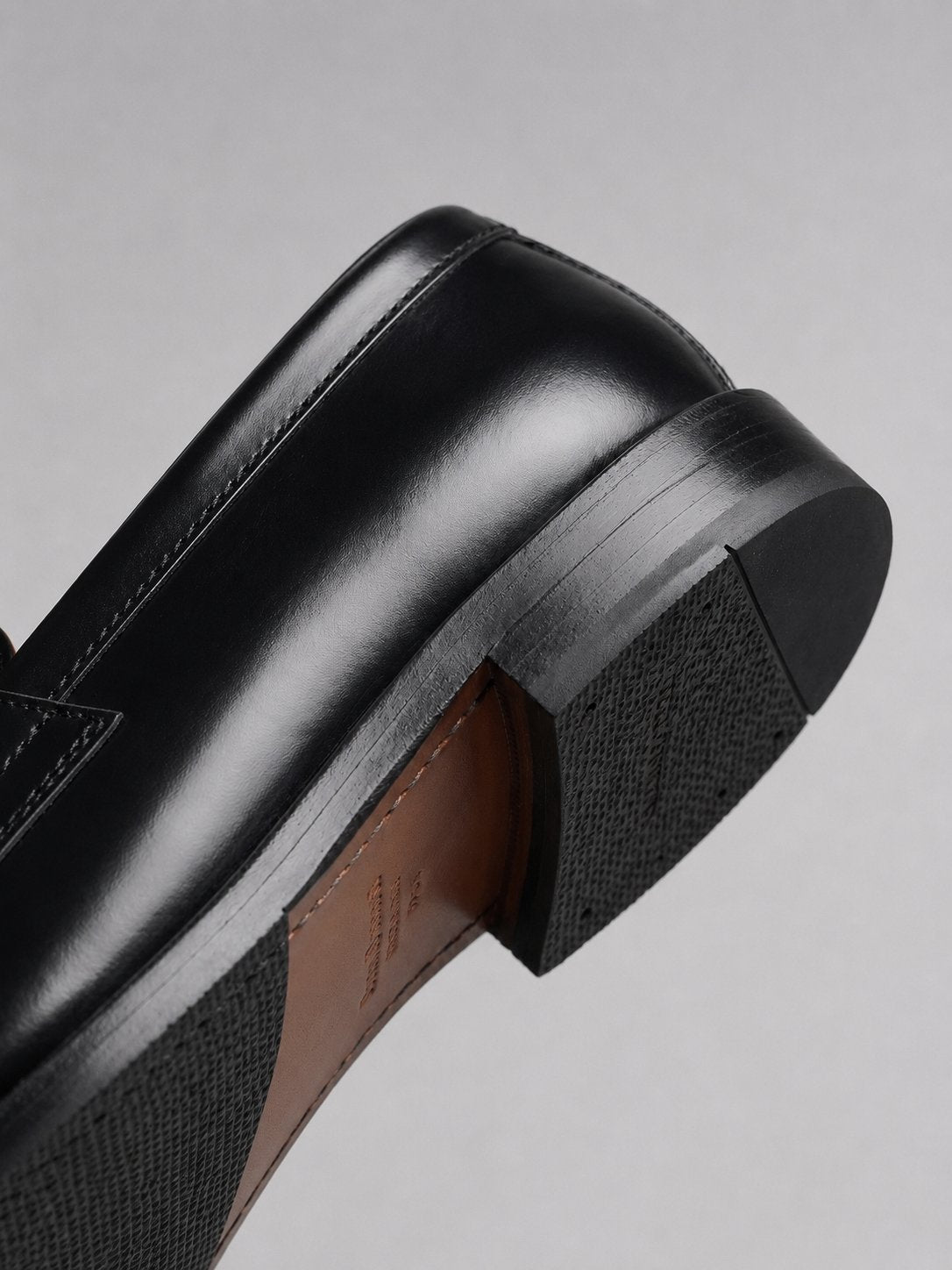 Men's Polished Leather Penny Loafers