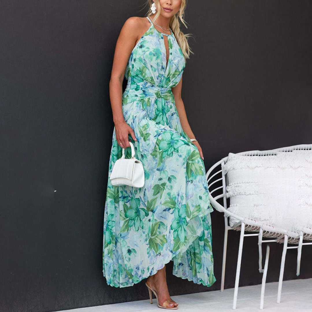 Floral Halter Maxi Dress