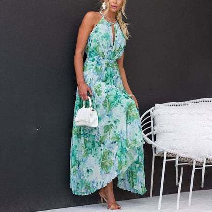 Floral Halter Maxi Dress