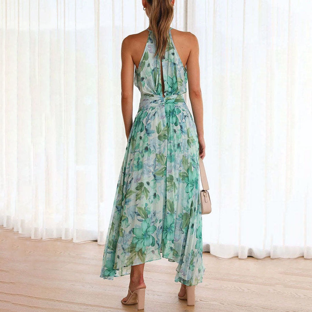 Floral Halter Maxi Dress