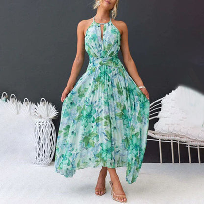Floral Halter Maxi Dress
