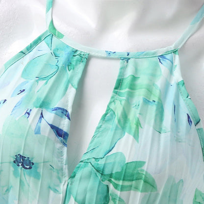 Floral Halter Maxi Dress