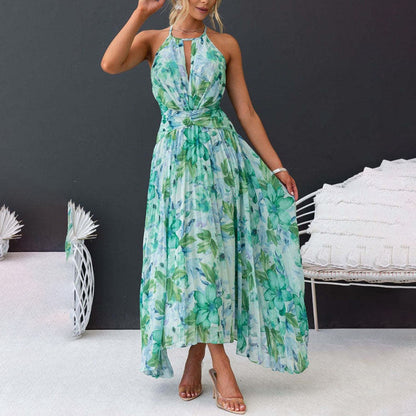 Floral Halter Maxi Dress