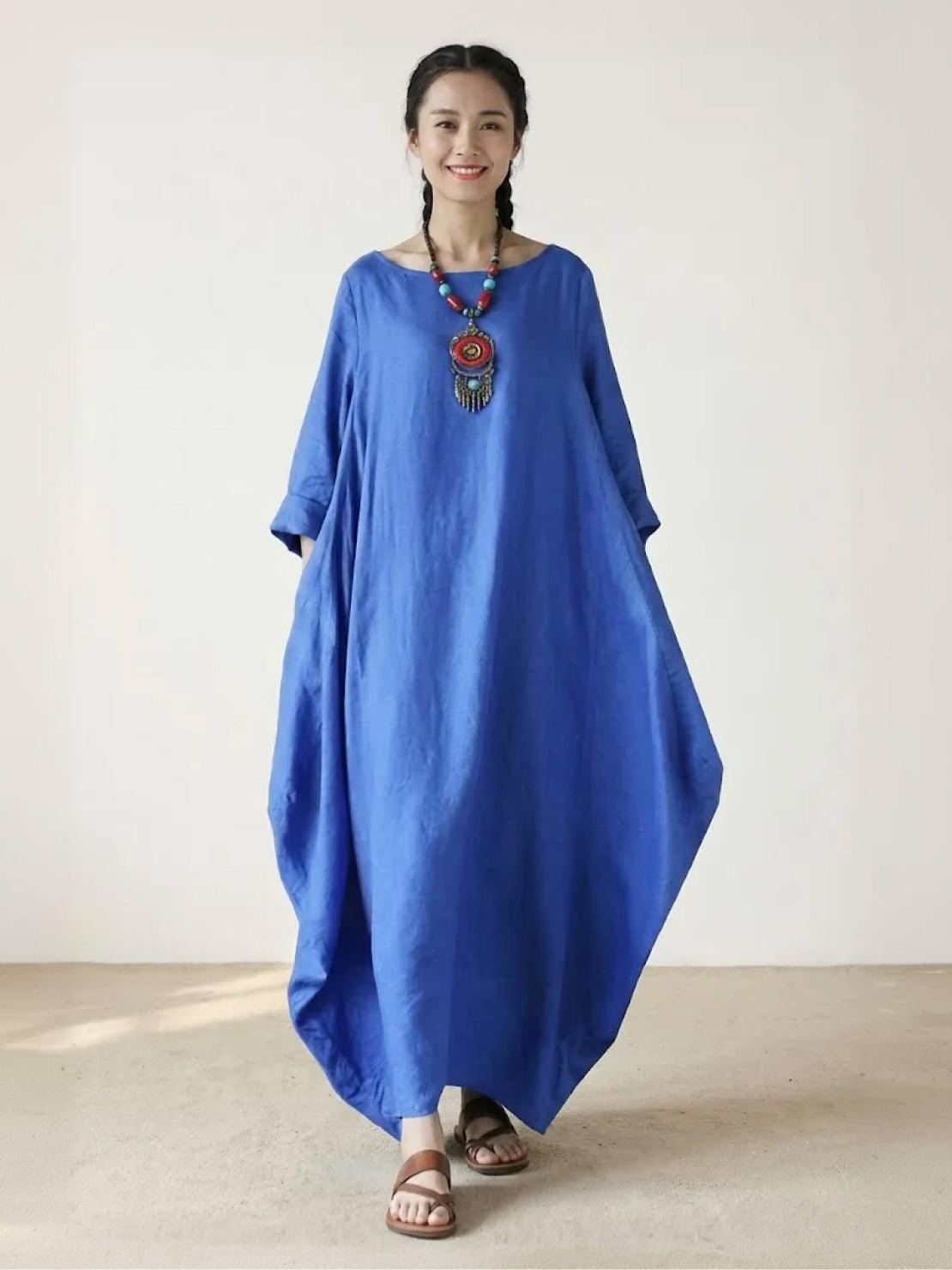 Casual Maxi Dress - Royal Blue