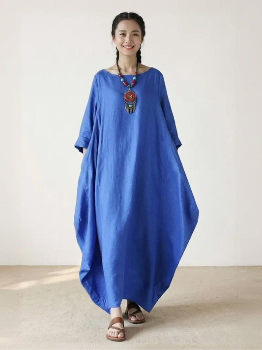 Casual Maxi Dress - Royal Blue
