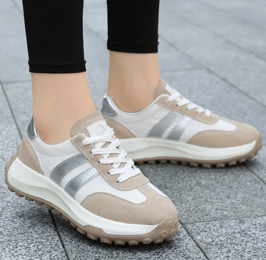 Chunky Platform Sneakers - Beige