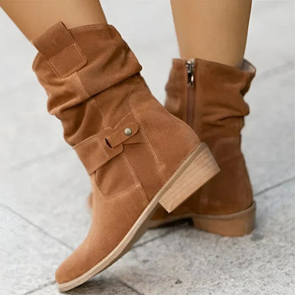 Heeled Ankle Boots - Brown