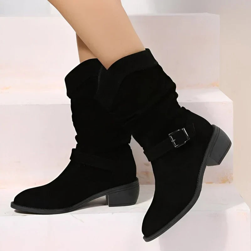 Heeled Ankle Boots - Black
