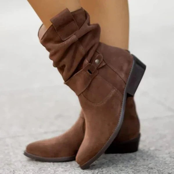 Heeled Ankle Boots - Dark Brown