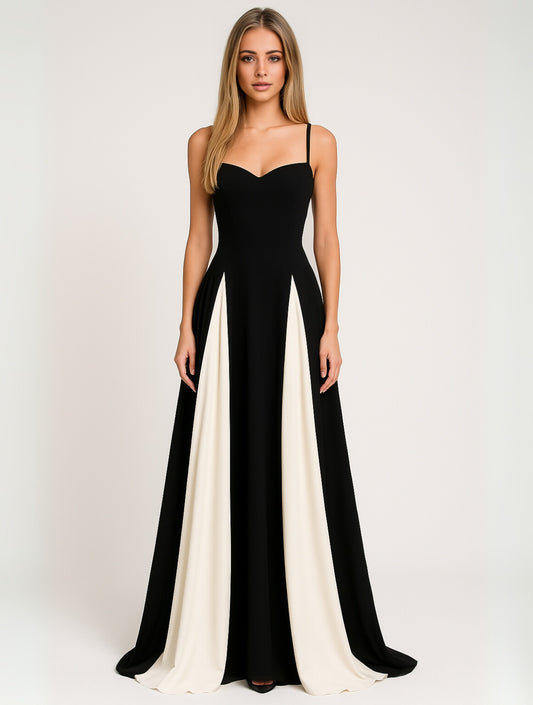 Formal A Line Maxi Dress - Black