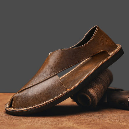 Closed Toe Fisherman Sandals - Brown