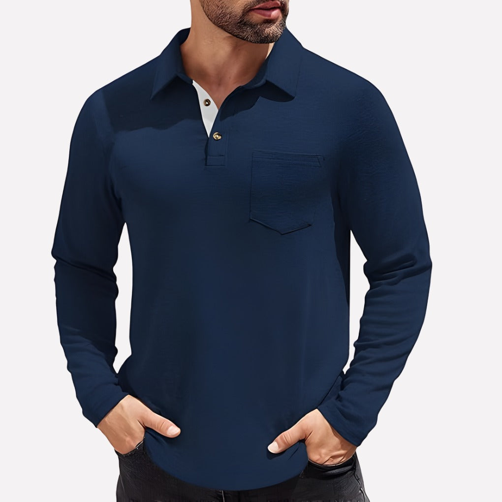 Crew Neck T Shirt - Dark Blue